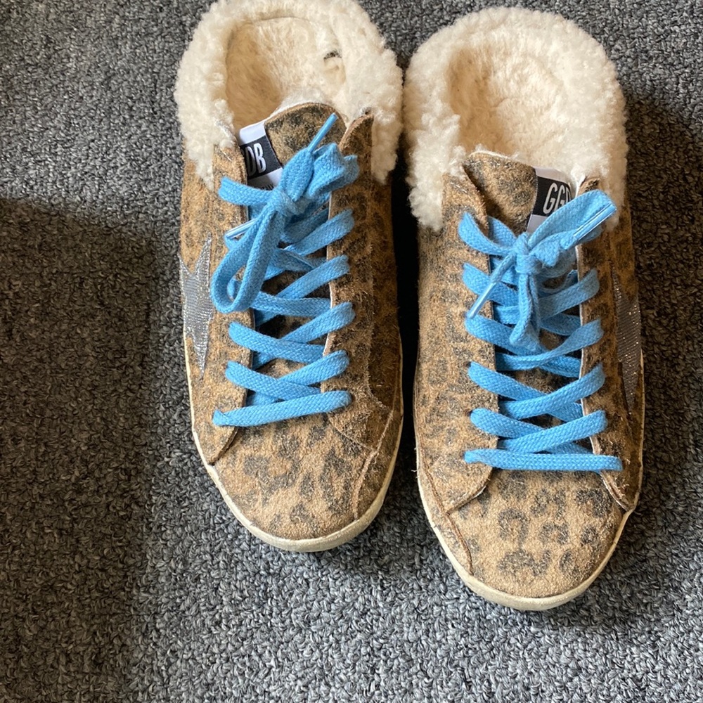 Golden Goose sabot Shearling superstar slip- ons
